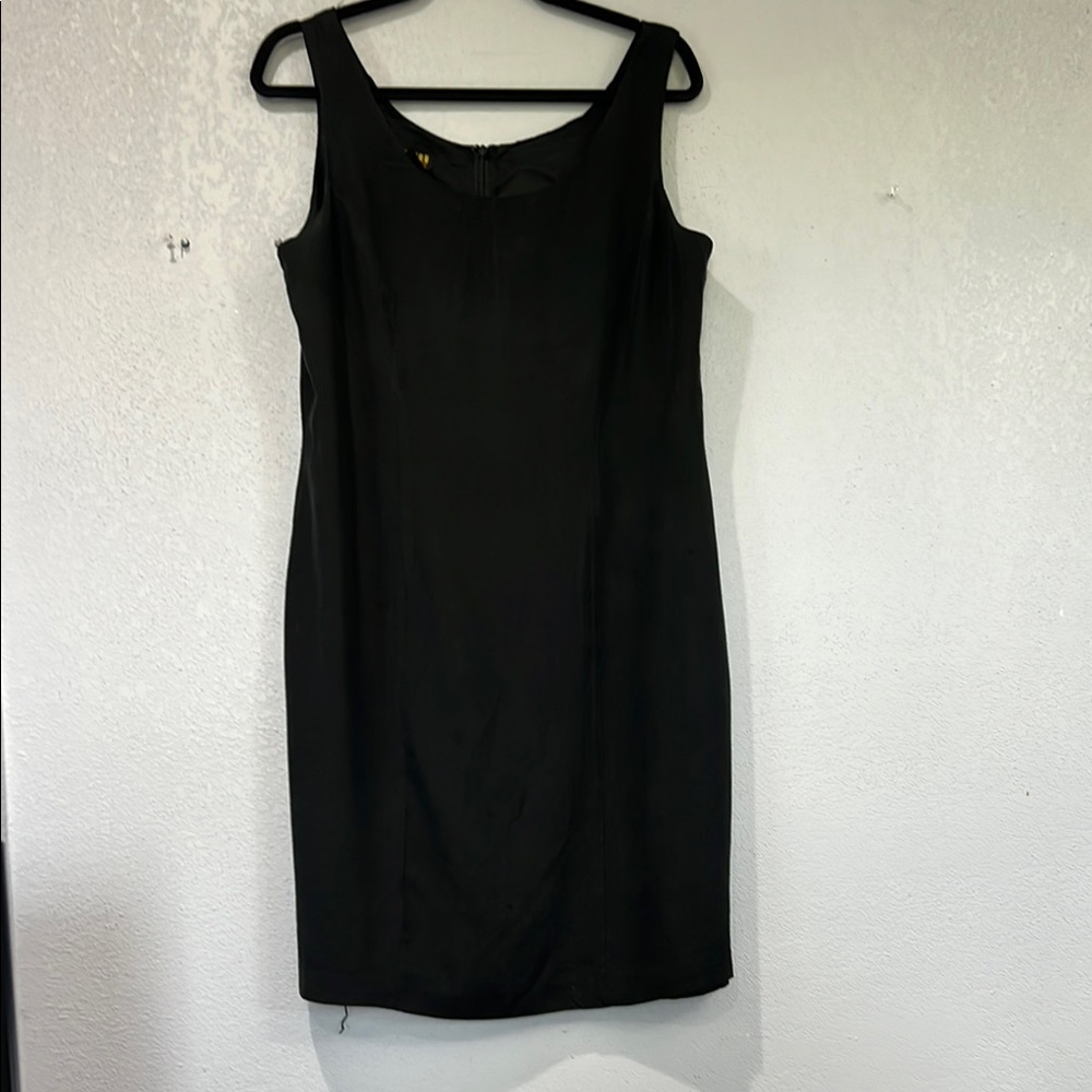 Georgiou Studio Women’s Silk Black Dress, Sleeveless, Size 14/X